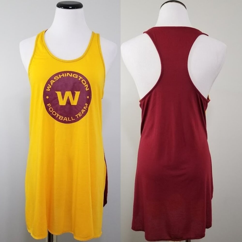 NWT Washington Football Team Colorblock Racerback Tunic Tank Top L 11/13 T Shirt
